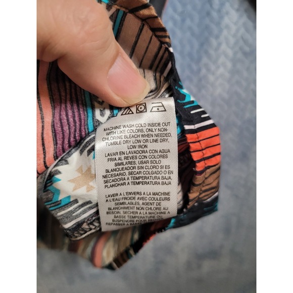 Wrangler Retro Womens Shirt Large Aztec Western Pearl Snap Rodeo Cowgirl - Picture 10 of 13